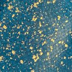 293 - petrol/gold Flecken